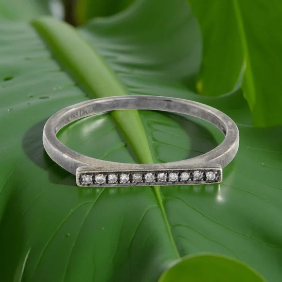 Dana Rebecca Designs 14k Gold Diamond Bar Ring ✨SOLD✨ - Picture 6 of 14